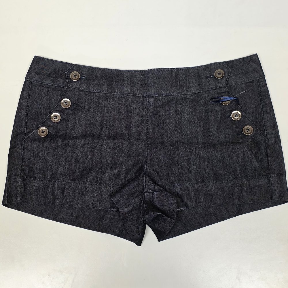 Boom Boom Jeans Dark Demin Sailor Shorts Adjustable Waist Juniors Size 15